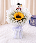 [GRAD] 1 Sunflower & Baby’s Breath with Grad Bear