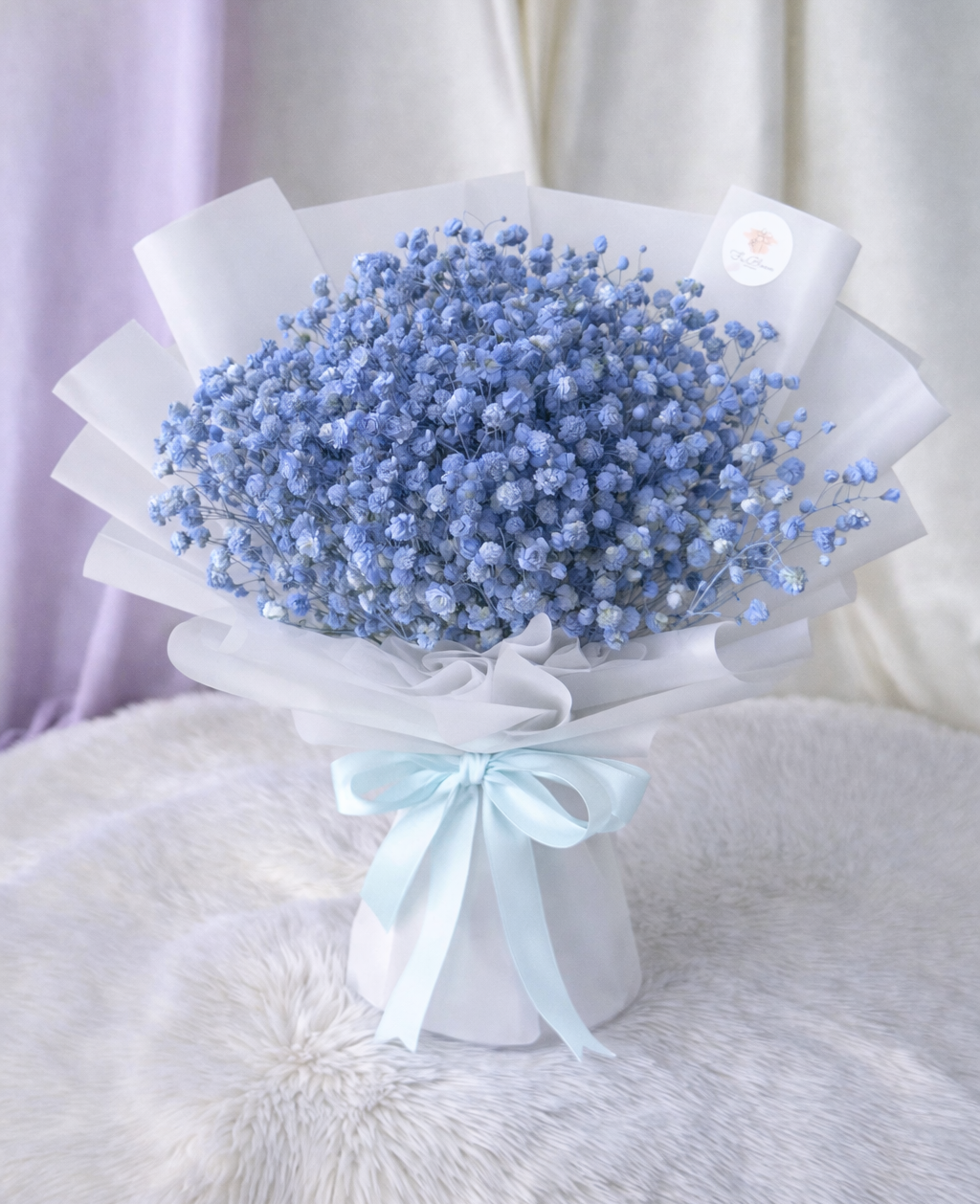 Blue Baby's Breath Bouquet*