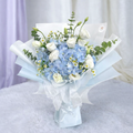 Blue Hydrangea Eustoma Daisy Bouquet*