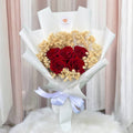 5 Preserved Roses & Baby's Breath Bouquet