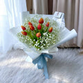 Tulips & Baby's Breath Bouquet