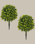 Faux Weatherproof Boxwood Topiary Balls with Spike
