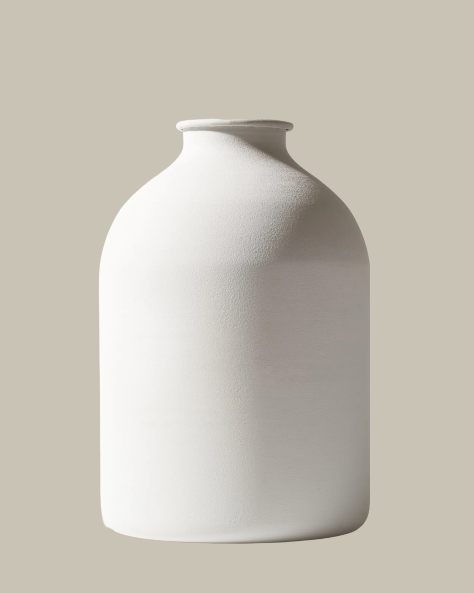 Faux White and White Flower Arrangement with White Vase