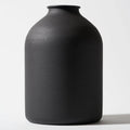 Modern Matt Black Iron Vase - Siena